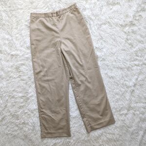 Alfred Dunner Classic Tan High Waist Pull On Ankle Pants Size 10